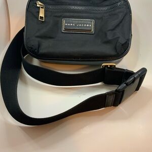 Marc Jacobs Black Belt Bag with Gold Hardware
